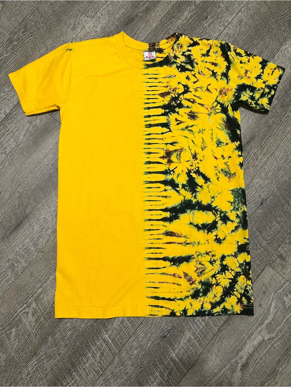 Kanin Originals Yellow Black Tie-Dye Short Sleeve Tee